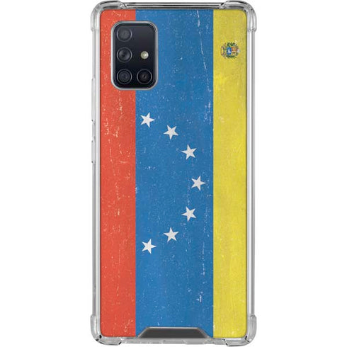 Venezuela Flag Distressed Galaxy A71 5G Clear Case